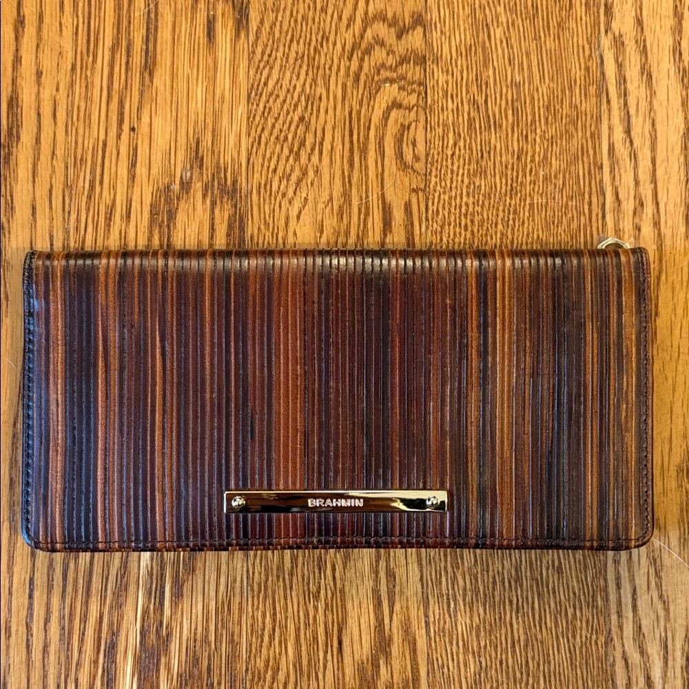 Brahmin Ady Textured Brown Leather Wallet